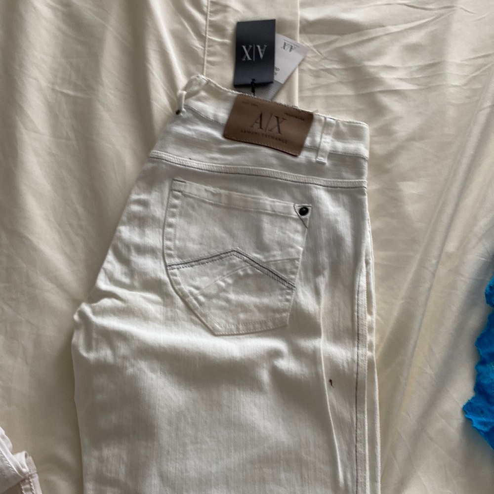 Armani exchange off white jeans size 6R